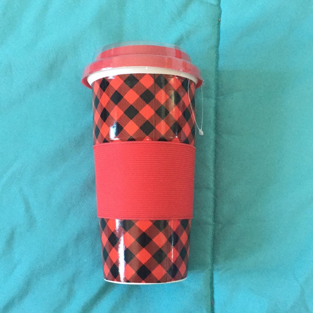 Red Plaid Tumbler